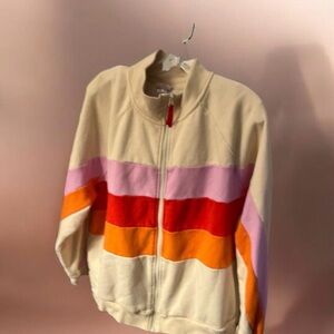 Lego Women's Cream and Multicolor Bomber Jacket